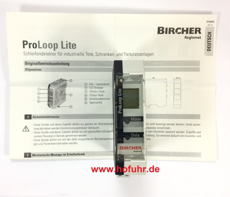 Bircher ProLoop Lite 2-Kanal Schleifendetektor für Induktionsschleifen 