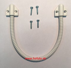 Kabelübergang Metall/PVC-Mantel weiß, 30cm
