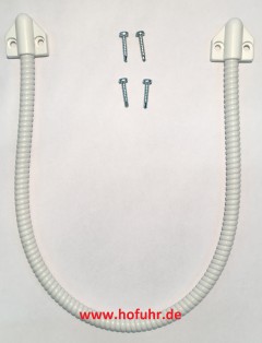 Kabelübergang Metall/PVC-Mantel weiß, 50cm